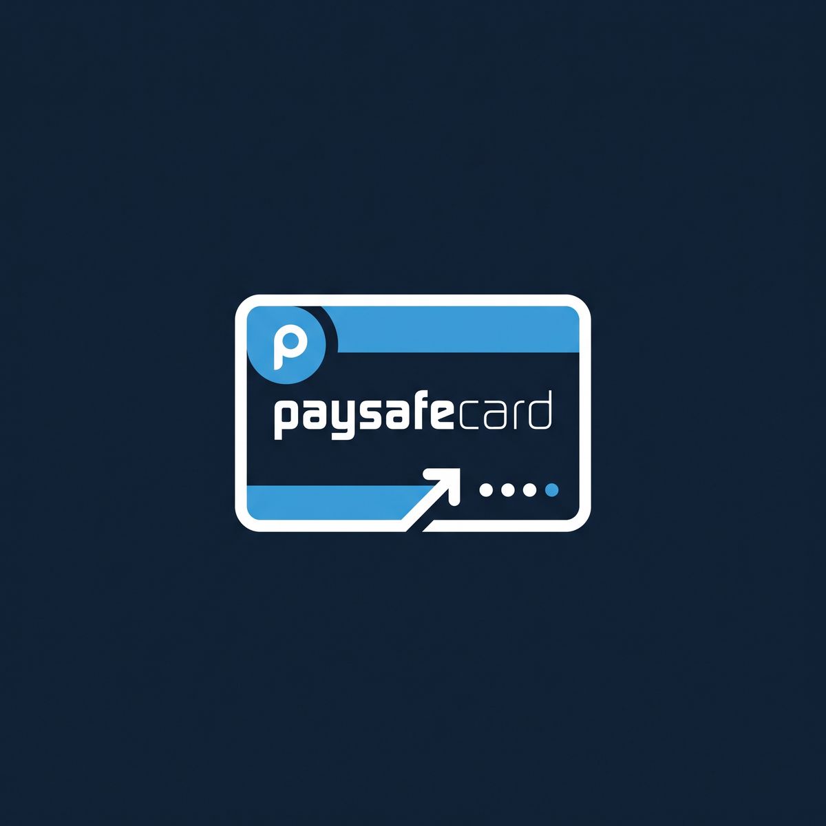 Paysafecard betaalmethode logo op donkere achtergrond